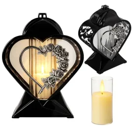znicz-szklany-serce-czarno-srebrny-z-roza-27-cm-na-wszystkich-swietych-lampion-nagrobny-led-dekoracja-na-grob-i-cmentarz