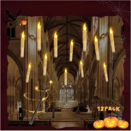halloween-plywajace-swieczki-z-rozdzka-12-szt-magicznych-swieczek-wiszacych-dekoracja-na-impreze-tematyczna-ozdoba-stolu-mix-wzorow-17-cm