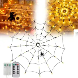 dekoracje-halloween-swiecaca-pajeczyna-lampki-sztuczny-pajak-led-120-cm