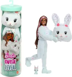 barbie-cutie-reveal-lalka-seria-slodkie-kokardki-mietowy-kroliczek-jjp65-zabawka-dla-dziewczynki-3-modowa-w-kostiumie-zwierzatka