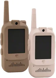 kidinex-kidtooki-video-walkie-talkie-krotkofalowki-zestaw-2-szt-pinkandbrown-radiotelefony-dla-dzieci-od-3-lat-zabawka-do-komunikacji
