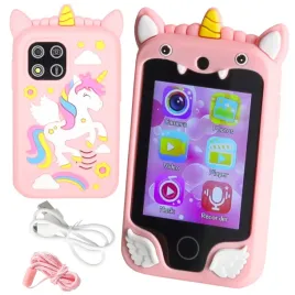 telefon-dla-dziecka-zabawkowy-interaktywny-edukacyjny-rozowy-jednorozec-komorka-nauka-przez-zabawe-przedszkolak-3