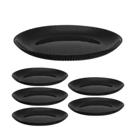 6x-talerz-deserowy-aurora-black-19cm-plytki-do-ciasta-ryflowany-szklo-okragle-bezpieczne-w-zmywarce-i-mikrofalowce-na-slodkosci