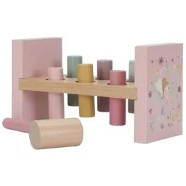 little-dutch-drewniana-przebijanka-fairy-garden-wbijak-dla-malucha-zabawka-zrecznosciowa-rozowa-od-12-miesiecy