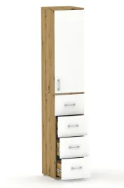szafa-ubraniowa-dab-artisan-biale-drzwi-215x50x53-cm-4-szuflady-z-drazkiem