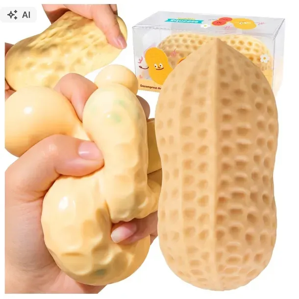 GNIOTEK ORZESZEK CRUNCHY CHRUPIĄCY 10cm SENSORYCZNY SQUISHY ZAPACHOWY