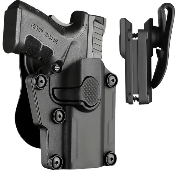 KABURA POLIMEROWA UNIWERSALNA NA PISTOLET ASG GLOCK Z PŁETWĄ CZARNA