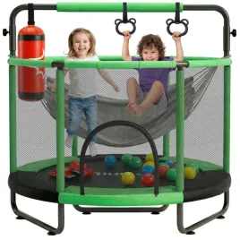 trampolina-dla-dzieci-domowa-z-siatka-ochronna-akcesoriami-zielona-okragla-140-cm-200-kg-36-sprezyn-do-skakania