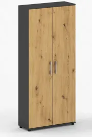 szafa-dwudrzwiowa-czarna-front-dab-artisan-182x60x32-cm-2-drzwi