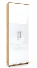 szafa-dwudrzwiowa-hikora-naturalna-bialy-polysk-front-182x60x32-cm-2-drzwi