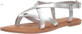 amazon-essentials-srebrne-sandaly-damskie-z-paskami-36-6ma