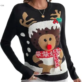 sweter-swiateczny-damski-dzianinowy-renifer-xl