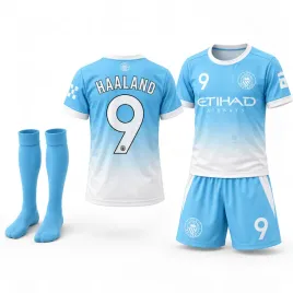 stroj-pilkarski-koszulka-spodenki-getry-haaland-manchester-city-rozm-116-cm
