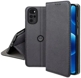 etui-z-klapka-do-motorola-g22-zamykane-czarne-futeral-szklo-9h