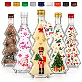 5x-butelka-szklana-choinka-500ml-z-zakretka-etykieta-swiateczna-na-likier