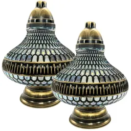 znicz-liora-lampion-witrazowy-szklany-zloto-czarny-35-cm-2-sztuki