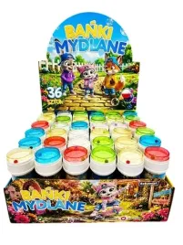 tradycyjne-kolorowe-banki-mydlane-60-ml-pojemnosci-urwisy-display-36-sztuk-plyn-do-zabawy-na-dworze-dla-dzieci-od-3-lat