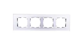 simon-82-ramka-poczworna-pozioma-szklana-srebro-ramka-posrednia-aluminium