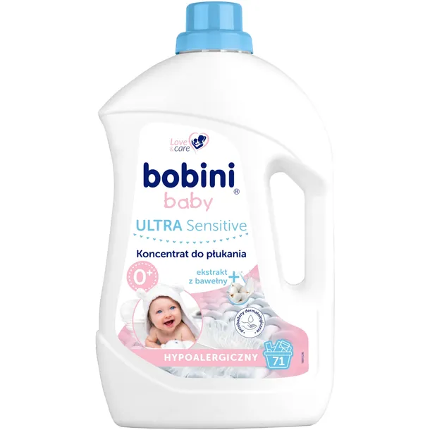 BOBINI BABY Ultra Sensitive Hipoalergiczny Płyn do Płukania tkanin 2,5l 71p