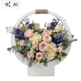 bialy-okragly-kosz-do-kompozycji-nagrobna-dekoracja-ozdoba-40-cm