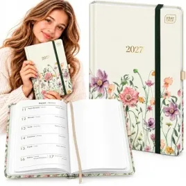 kalendarz-ksiazkowy-tygodniowy-a5-192-metallic-flowers-kwiaty-2027-rok