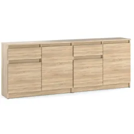 komoda-zestaw-dab-sonoma-z-2-szufladami-200cm-duza-pojemna-szafka-do-salonu