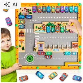 parking-magnetyczny-alfabet-labirynt-tablica-montessori-drewniana-gra-xl-ukladanka-edukacyjna-dla-przedszkolaka-nauka-liter-rozwoj-koordynacji