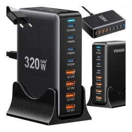 szybka-ladowarka-do-telefonu-laptopa-usb-pd-qc-sieciowa-zasilacz-gan-320w-stacja-ladujaca-8-urzadzen-jednoczesnie-kabel-15-m-wieloportowa