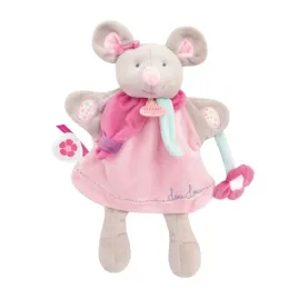 doudou-et-compagnie-dc3085-mouse-hand-puppet-soft-rosa-28-cm-lot-de-1