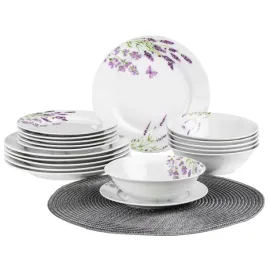 serwis-obiadowy-porcelanowy-18el-6osob-komplet-zestaw-talerzy-bialy-lawenda-zastawa-stolowa-do-zmywarki-i-mikrofalowki-okragla
