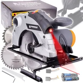 pilarka-tarczowa-reczna-przecinarka-2250w-laser-2xtarcze-powermat-zasilana-sieciowo-glebokosc-ciecia-55-mm-srednica-185-mm-waga-38-kg