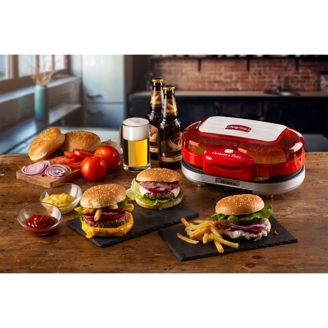 ariete-hamburger-maker-rot