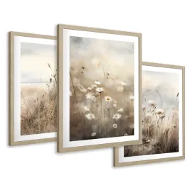 zestaw-obrazy-w-ramie-plakaty-boho-pampas-sucha-trawa-kwiaty-tryptyk-43x99-dekoracja-scienna-mdf-druk-cyfrowy-pozioma-kompozycja-brazowe-obramowanie
