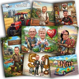 karykatura-a4-ze-zdjecia-prezent-rocznica-urodziny-dzien-nauczyciela-rama-portret-personalizowany-rysunek-dekoracja-scienna-20x30-cm