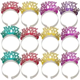 unique-party-15410-glitter-new-years-eve-tiara-party-hats-pack-of-12
