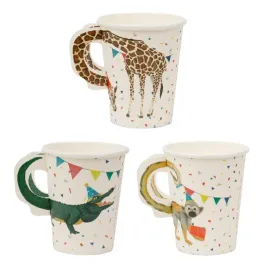 talking-tables-8-x-safari-animal-paper-cups-250-ml-kids-white-250ml