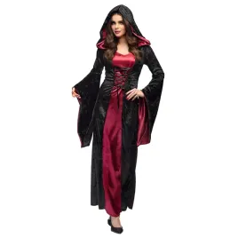 boland-vampire-lady-costume-for-adults-fancy-dress-schwarz-rot-36-38