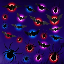 swiecace-w-ciemnosci-nietoperze-i-pajaki-3d-dekoracja-scienna-halloween