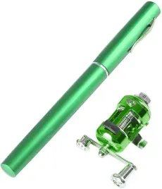 przenosna-mini-wedka-teleskopowa-205-98-cm-kolowrotek-zielona