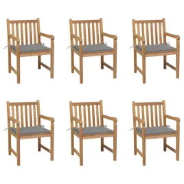 krzesla-ogrodowe-szare-poduszki-6-szt-lite-drewno-tekowe