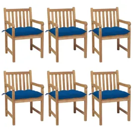 krzesla-ogrodowe-z-niebieskimi-poduszkami-6-szt-tekowe