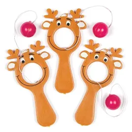 baker-ross-af834-mini-reindeer-bat-and-ball-games-value-pack-christmas