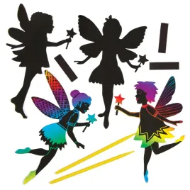 baker-ross-ag836-fairy-scratch-art-magnets-pack-of-10-for-kids-party-bag