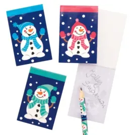 baker-ross-ax438-snowman-christmas-notepads-pack-of-12-drawing-pads-for