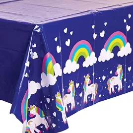 baker-ross-fc975-rainbow-unicorn-party-table-cover-pack-of-1-cover-kids