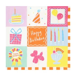 talking-tables-20-x-happy-birthday-paper-napkins-badge-hat-cake-candle
