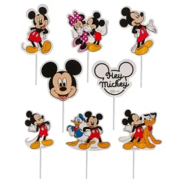 dekora-mickey-mouse-paper-cake-toppers-16-pieces-8-multicolor-9x55cm