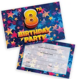 stuff4-8th-birthday-party-invitations-kids-celebration-stars-36-pack-08