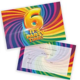 stuff4-6th-birthday-party-invitations-kids-now-it-s-time-28-pack-006