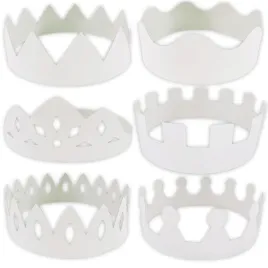 be-creative-12-crown-party-hats-white-coronation-birthday-hat-18-cm